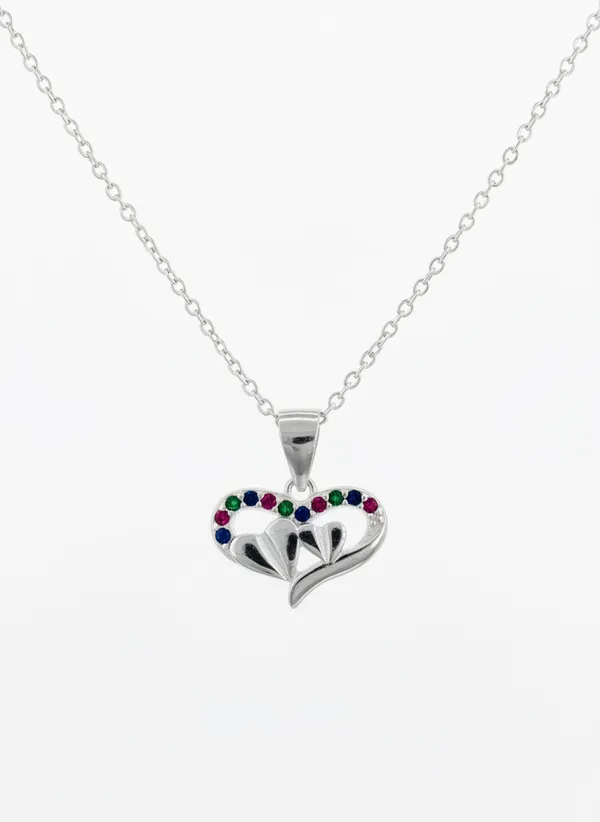 Multi_Colour_Stone_Designer_Pendant_Necklace_925_Sterling_Silver